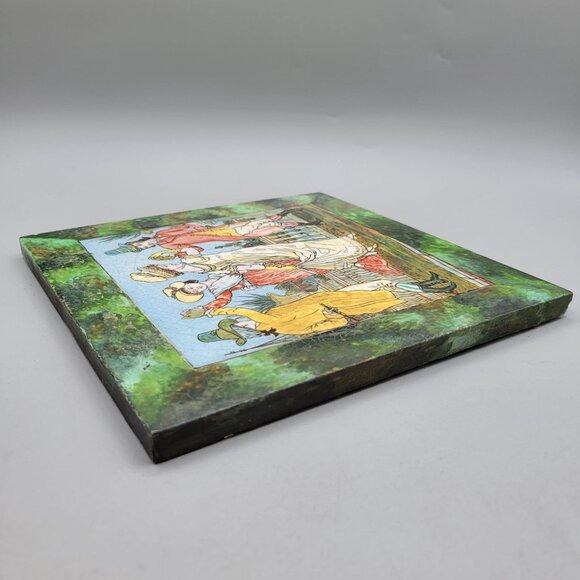 Antique Mintons China Works Tile The First Quadrille at Almacks London Regency - Picture 7 of 15